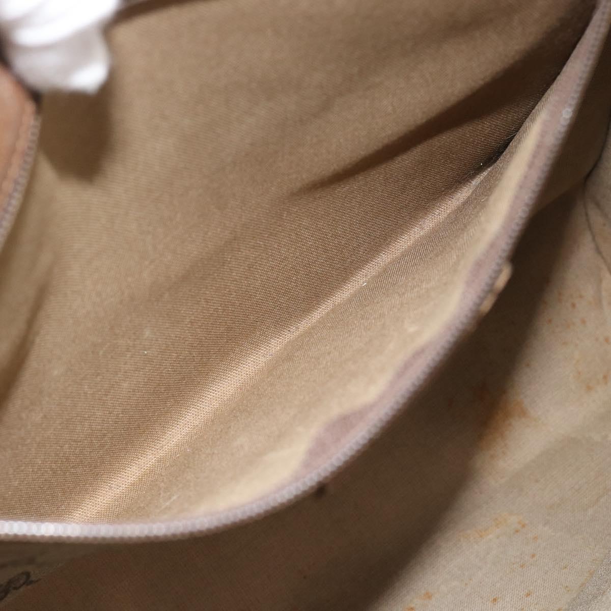 GUCCI GG Supreme Tote Bag PVC Beige Gold 92 02 998 Auth ka4483