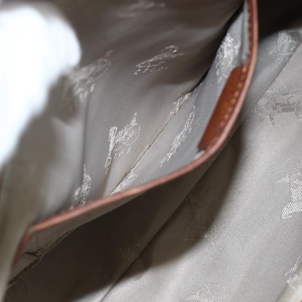 CELINE Hand Bag Leather Brown Gold Auth ka449