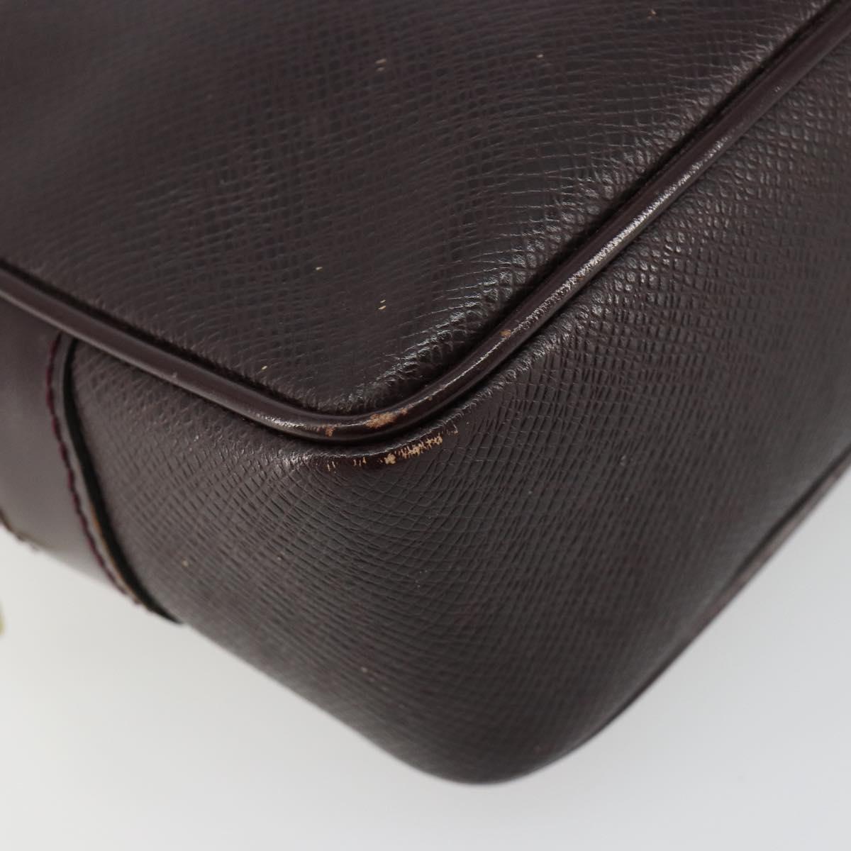 LOUIS VUITTON Taiga Karga Clutch Bag Acajou M30816 LV Auth ka4500