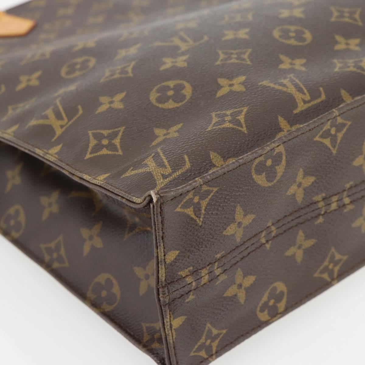 LOUIS VUITTON Monogram Sac Plat Hand Bag M51140 LV Auth ka4508
