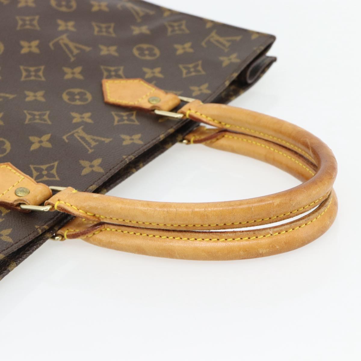 LOUIS VUITTON Monogram Sac Plat Hand Bag M51140 LV Auth ka4508