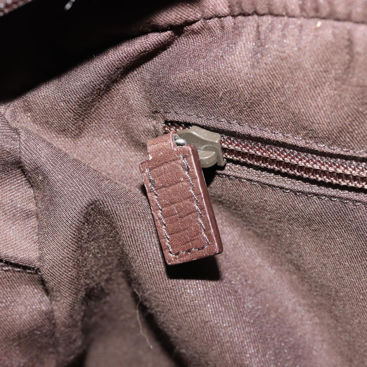 GUCCI GG Supreme Hand Bag PVC Beige Silver 140959 Auth ka4521