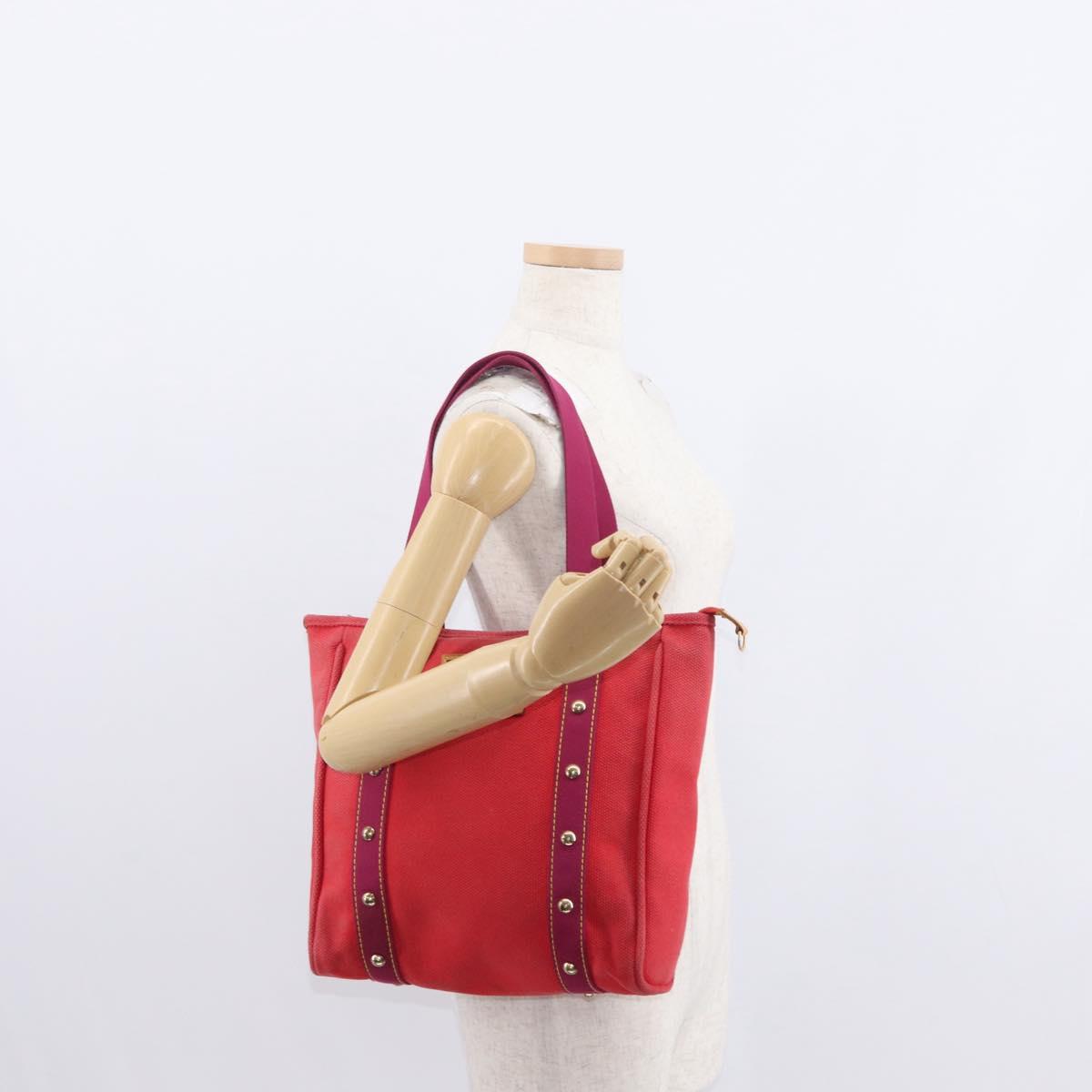 LOUIS VUITTON Antigua Cabas MM Tote Bag Red M40034 LV Auth ka453