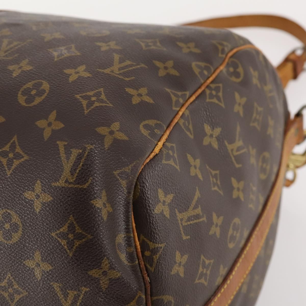LOUIS VUITTON Monogram Keepall Bandouliere 55 Boston Bag M41414 LV Auth ka4532
