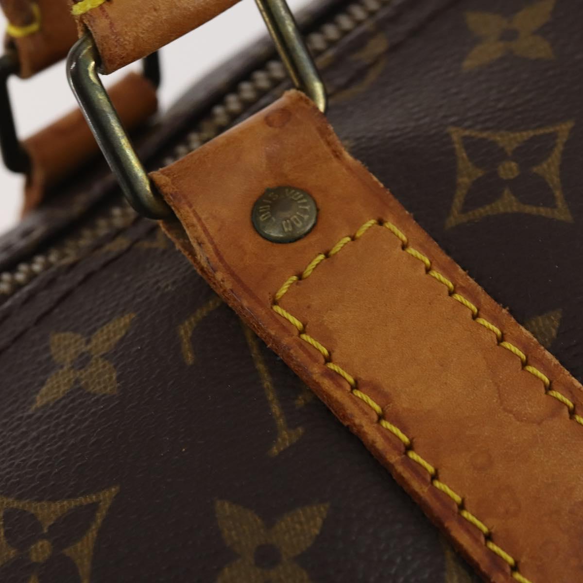 LOUIS VUITTON Monogram Keepall Bandouliere 55 Boston Bag M41414 LV Auth ka4532