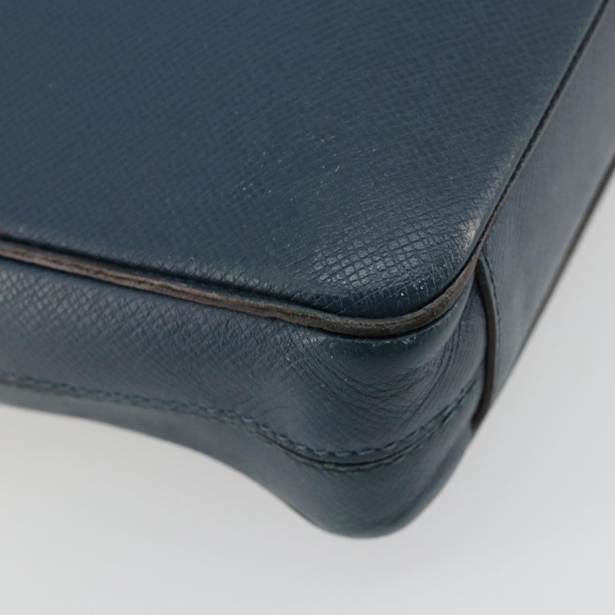 LOUIS VUITTON Taiga Porte Documents Business PDB Bag Blue M30645 LV Auth ka4533