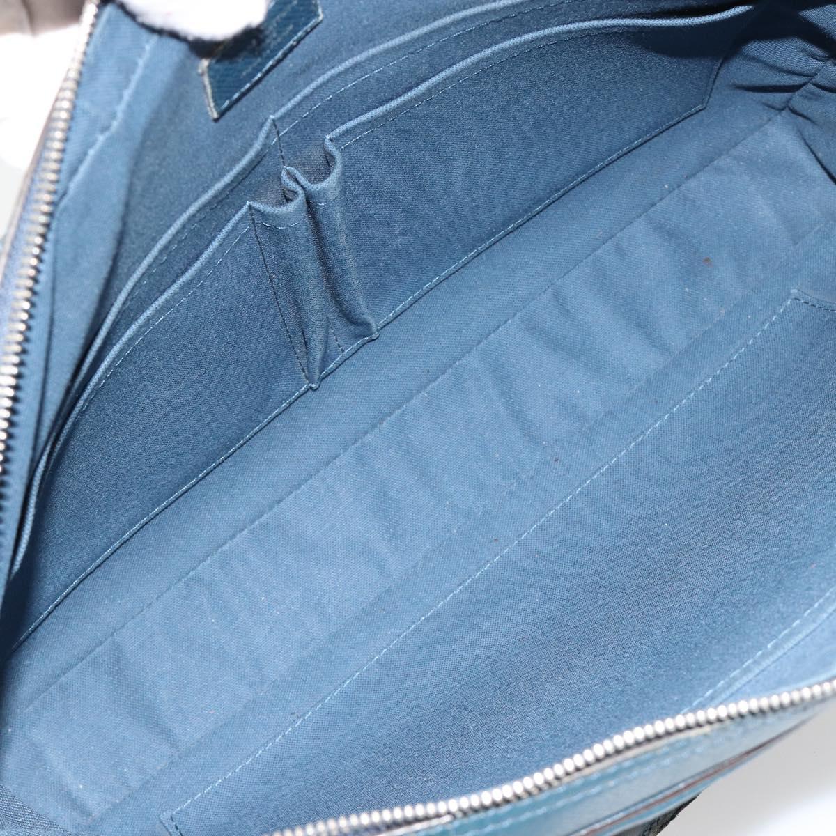 LOUIS VUITTON Taiga Porte Documents Business PDB Bag Blue M30645 LV Auth ka4533