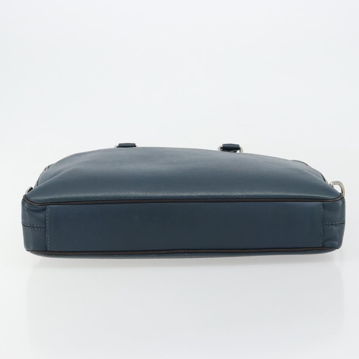 LOUIS VUITTON Taiga Porte Documents Business PDB Bag Blue M30645 LV Auth ka4533