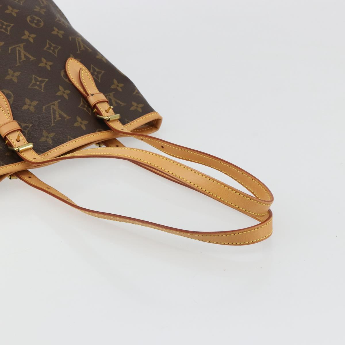 LOUIS VUITTON Monogram Bucket PM Shoulder Bag M42238 LV Auth ka4543