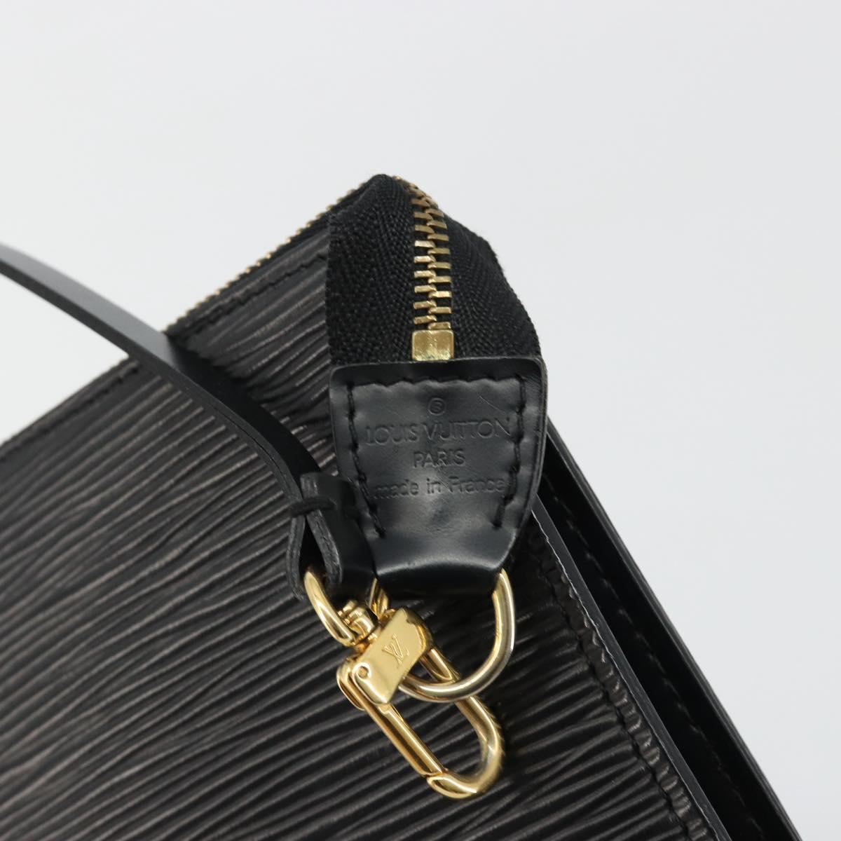 LOUIS VUITTON Epi Pochette Accessoires Accessory Pouch Black M52982 Auth ka4548A