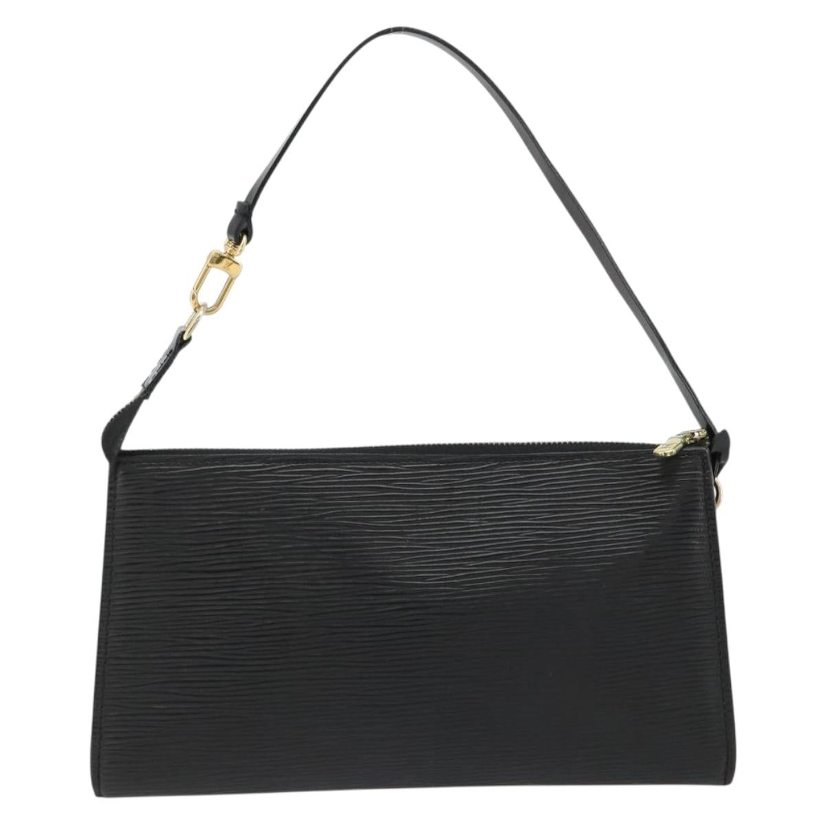 LOUIS VUITTON Epi Pochette Accessoires Accessory Pouch Black M52982 Auth ka4548A