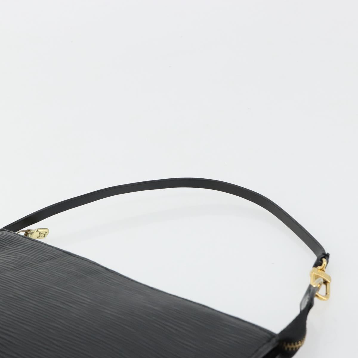 LOUIS VUITTON Epi Pochette Accessoires Accessory Pouch Black M52982 Auth ka4548A