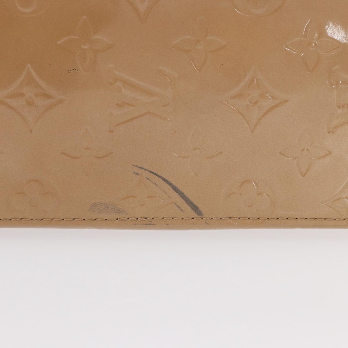 LOUIS VUITTON Monogram Vernis Reade PM Hand Bag Beige M91334 LV Auth ka455