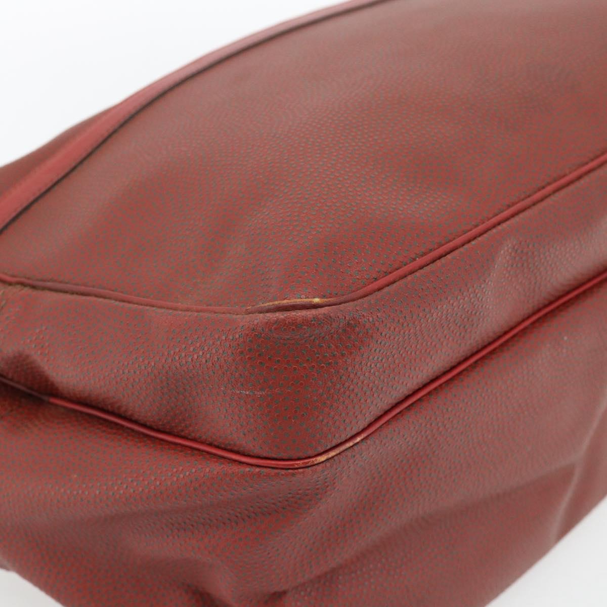 LOUIS VUITTON Challenge Cup Reporter Shoulder Bag Leather Red LV Auth ka4551