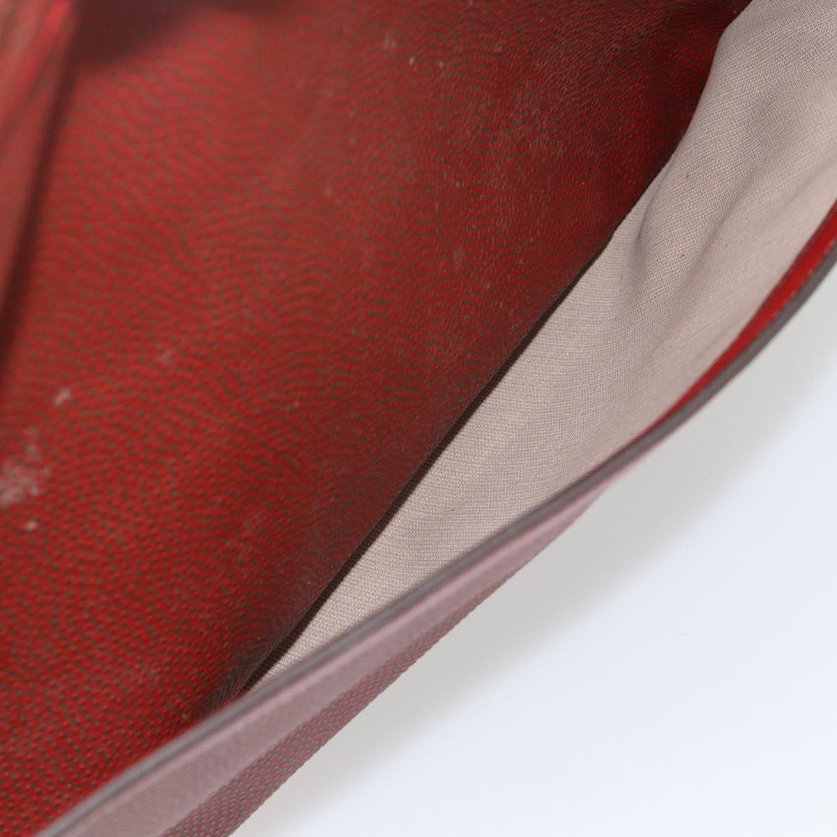 LOUIS VUITTON Challenge Cup Reporter Shoulder Bag Leather Red LV Auth ka4551