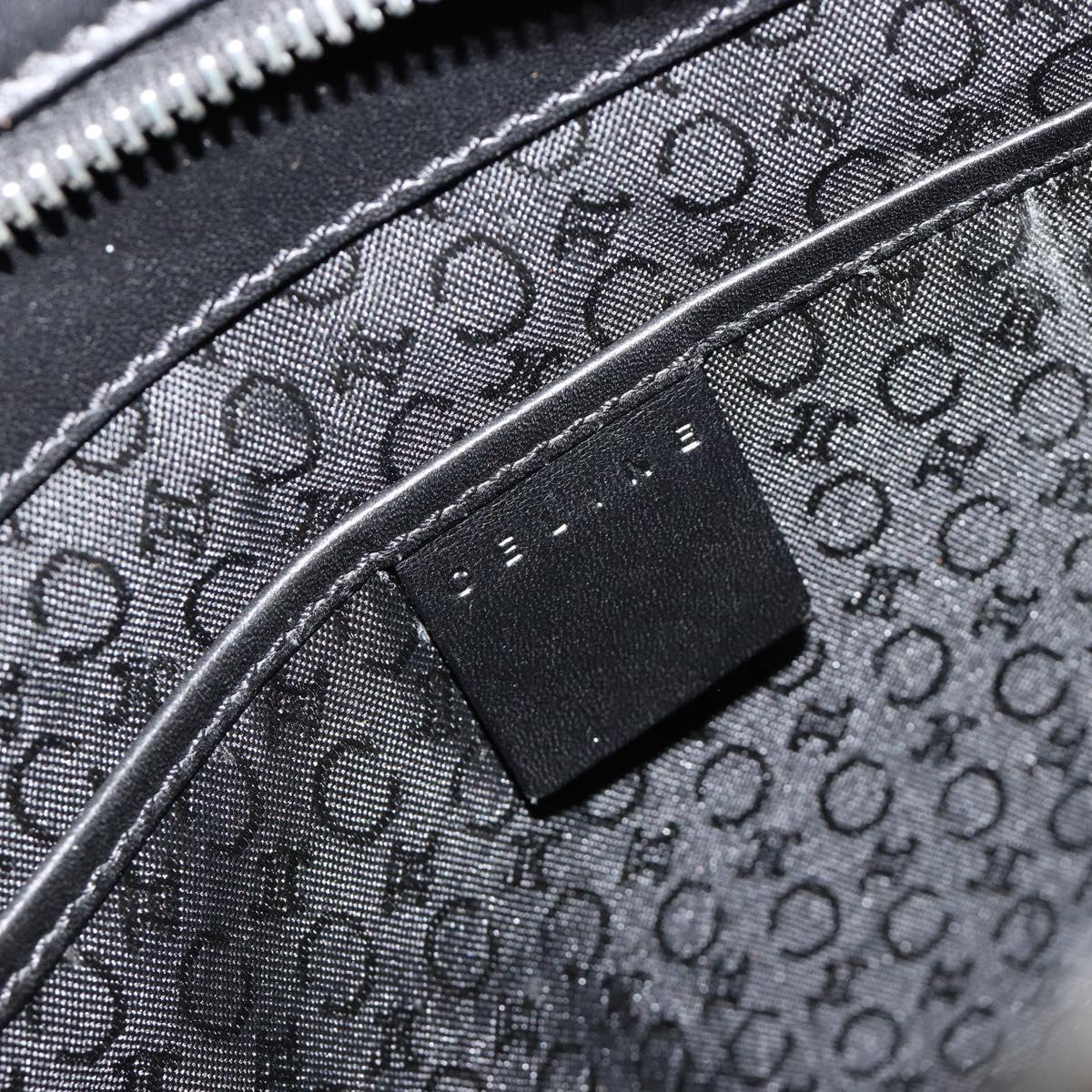 CELINE C Sulky Hand Bag Black Silver Auth ka4570