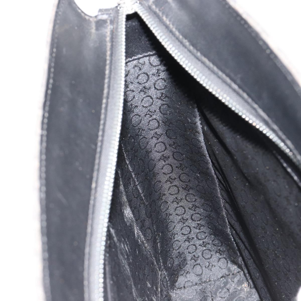 CELINE C Sulky Hand Bag Black Silver Auth ka4570