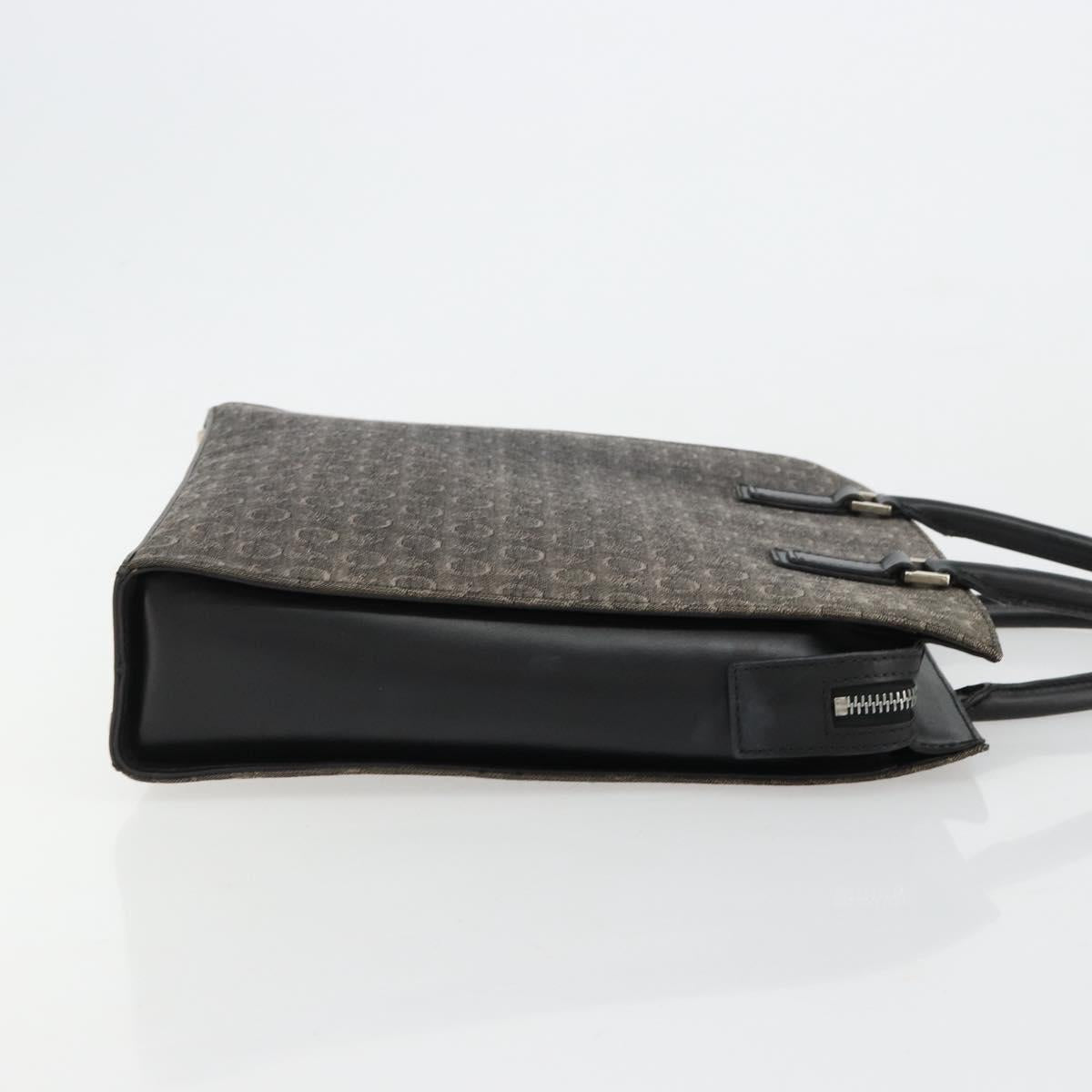 CELINE C Sulky Hand Bag Black Silver Auth ka4570