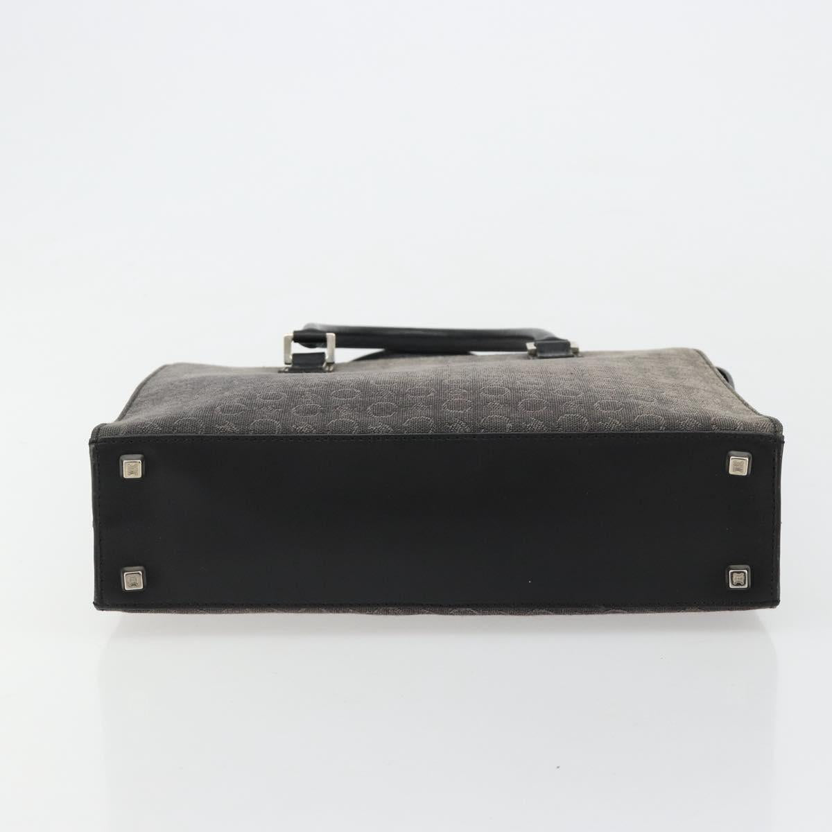 CELINE C Sulky Hand Bag Black Silver Auth ka4570