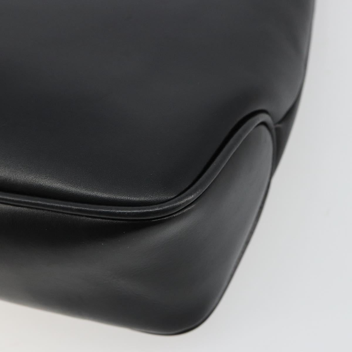 Salvatore Ferragamo Shoulder Bag Leather Black Gold Auth ka4575