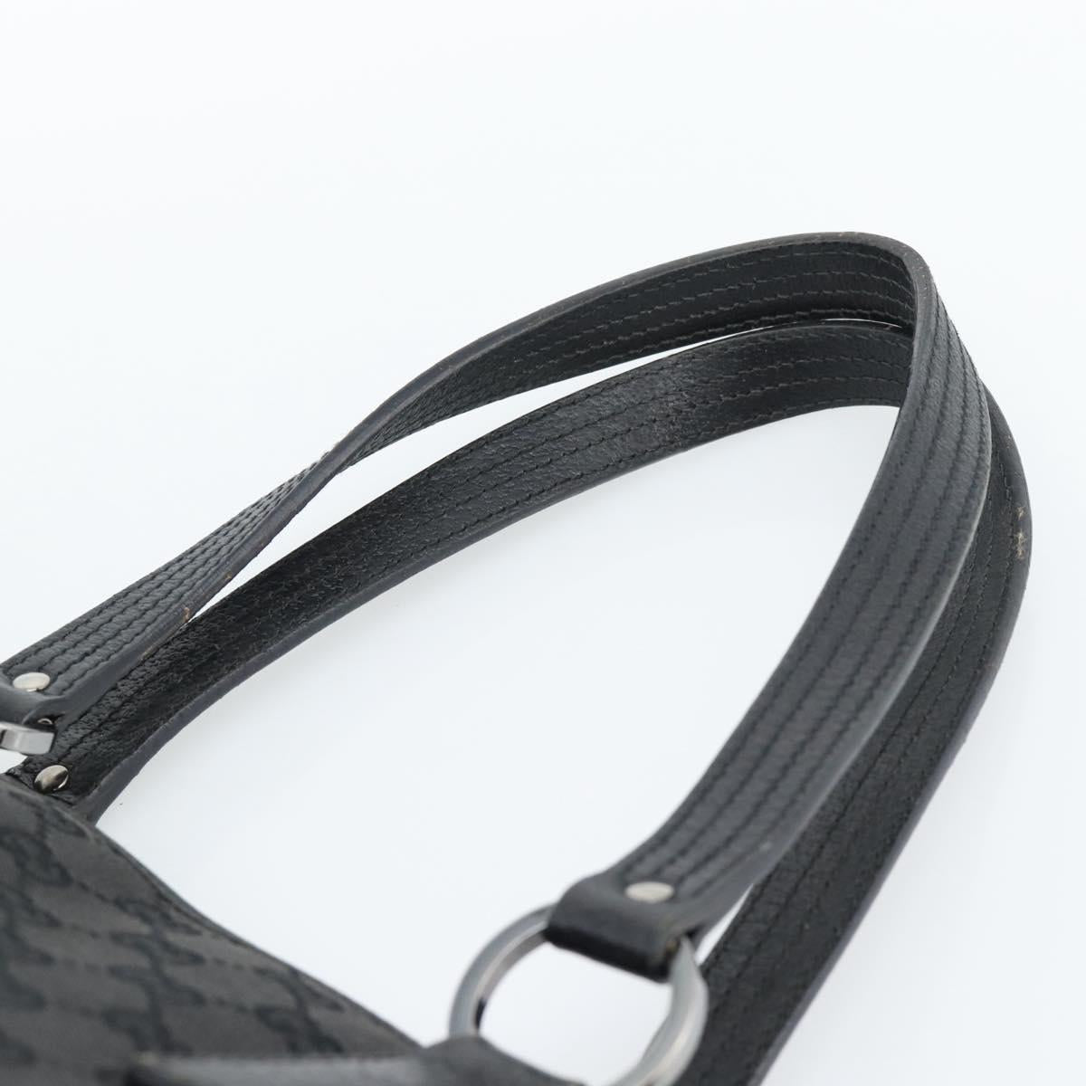 GUCCI GG Canvas Hand Bag Black Silver 113017 Auth ka4582