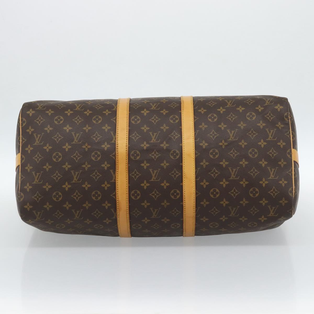 LOUIS VUITTON Monogram Keepall Bandouliere 55 Boston Bag M41414 LV Auth ka4586A