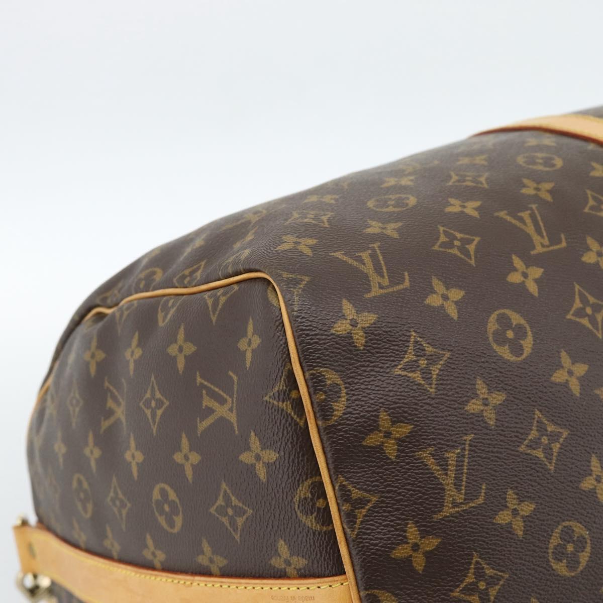 LOUIS VUITTON Monogram Keepall Bandouliere 55 Boston Bag M41414 LV Auth ka4586A