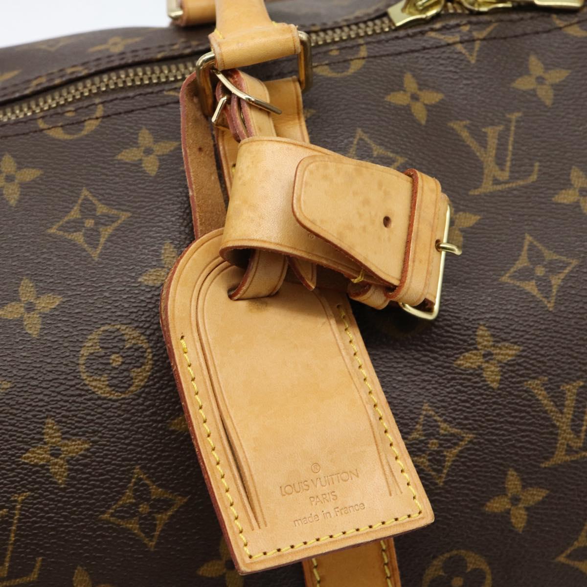 LOUIS VUITTON Monogram Keepall Bandouliere 55 Boston Bag M41414 LV Auth ka4586A