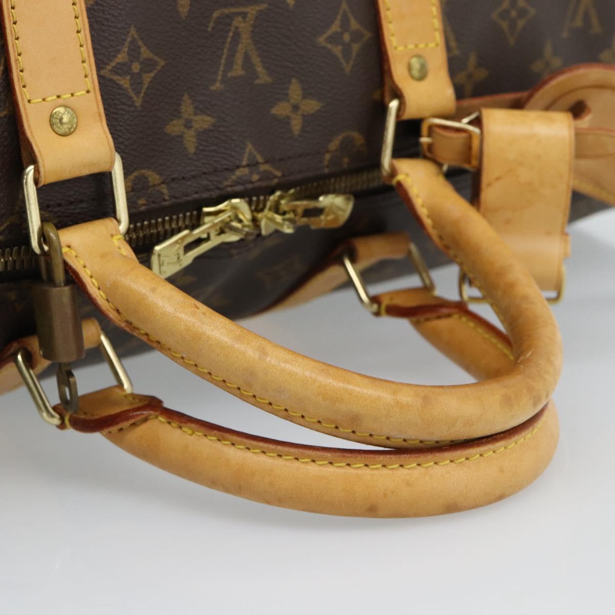 LOUIS VUITTON Monogram Keepall Bandouliere 55 Boston Bag M41414 LV Auth ka4586A