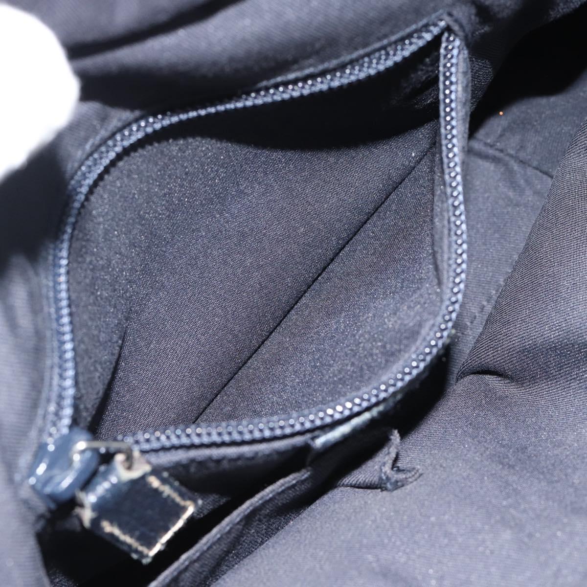 GUCCI GG Canvas Sherry Line Hand Bag Navy Silver 131228 Auth ka4590