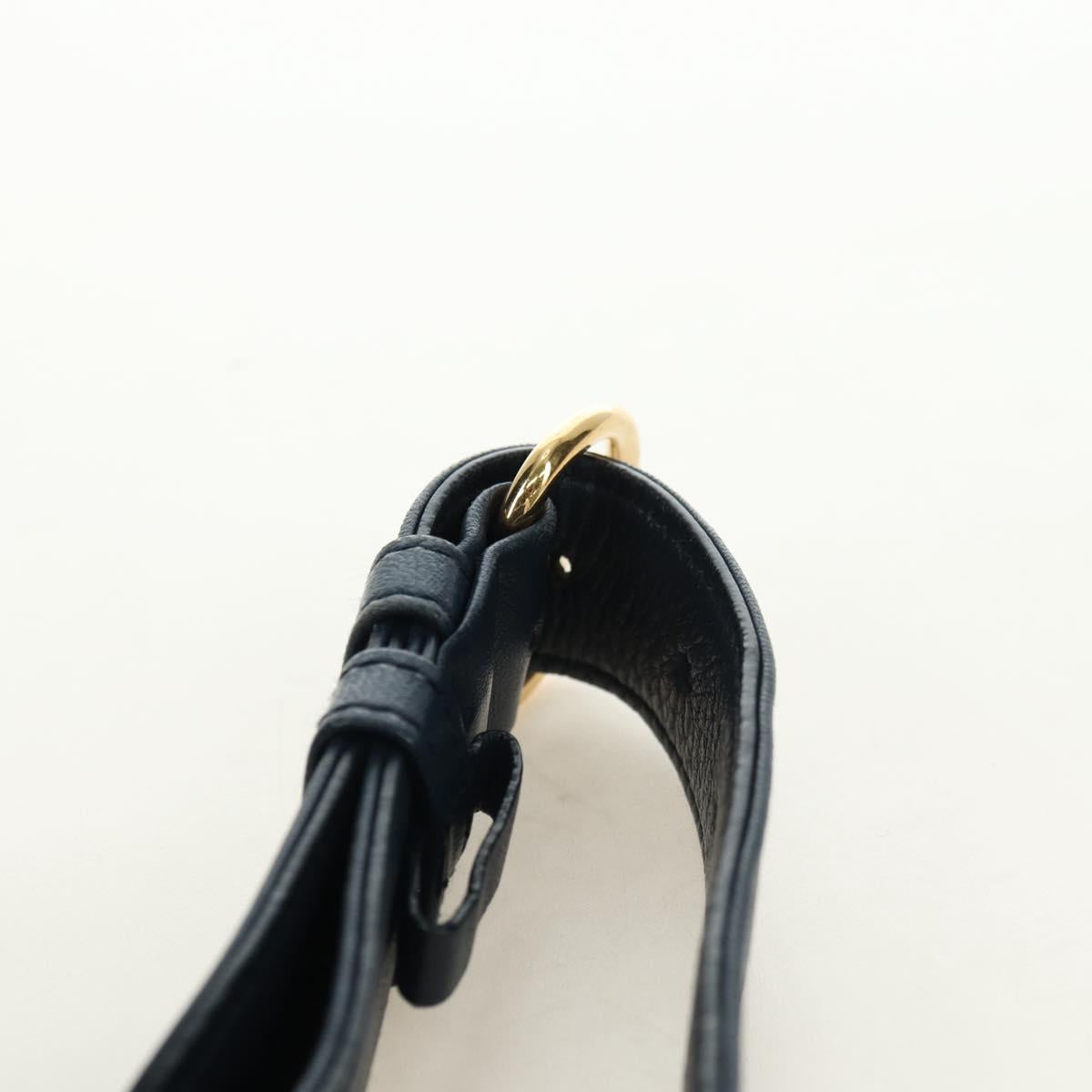 Miu Miu Body Bag Leather Blue Gold Auth ka4593V