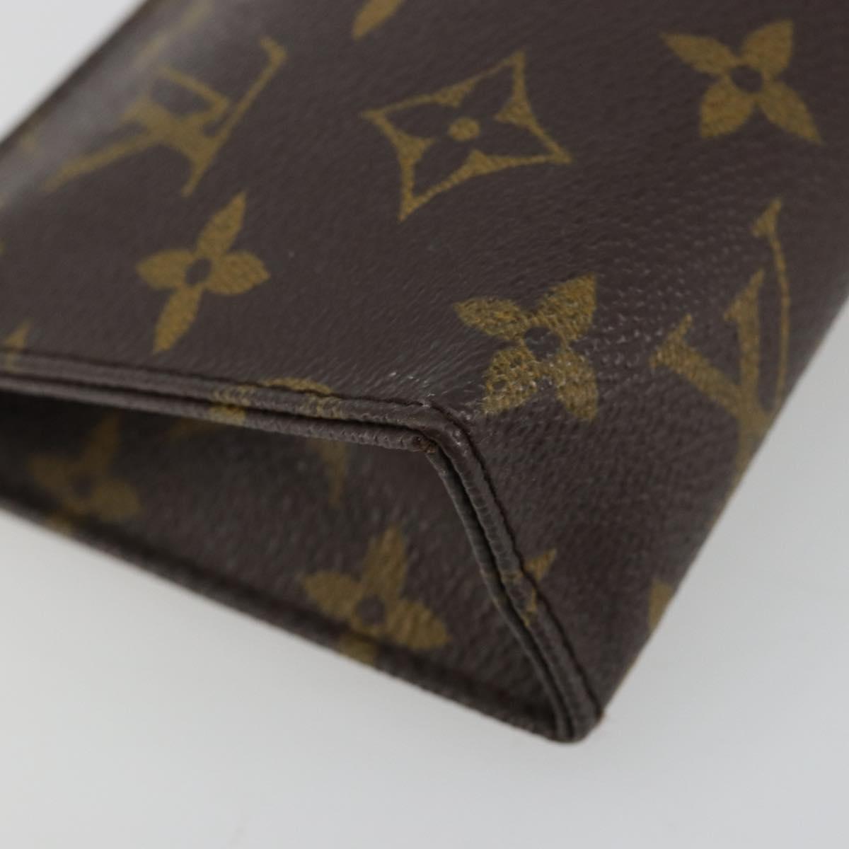 LOUIS VUITTON Monogram Poche Toilette 15 Pouch M47546 LV Auth ka4599