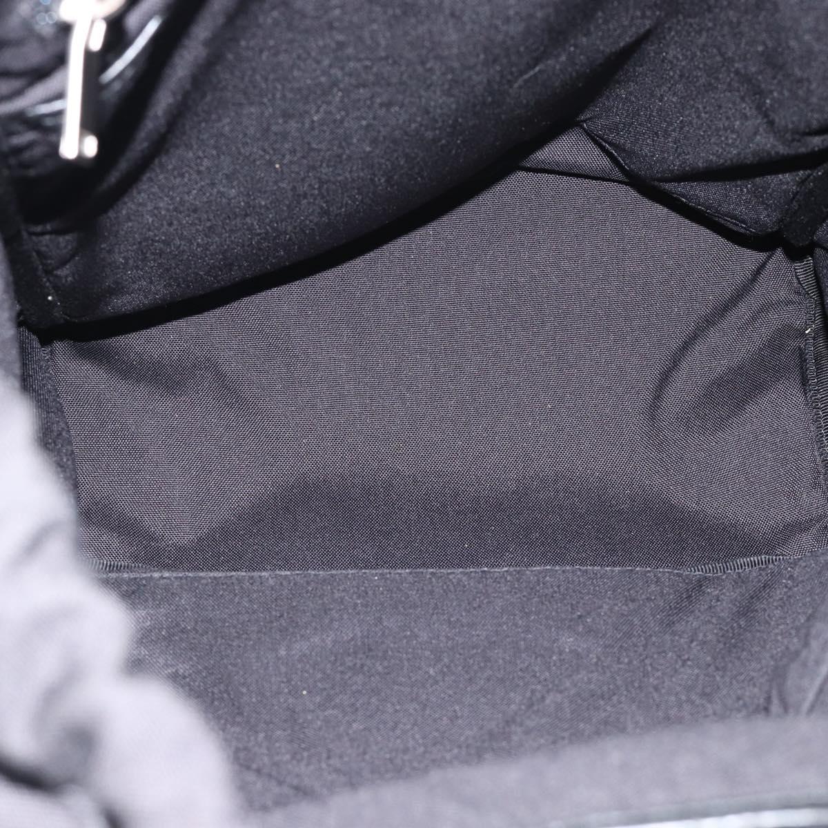 SAINT LAURENT Backpack Canvas Black Silver Auth ka4606A