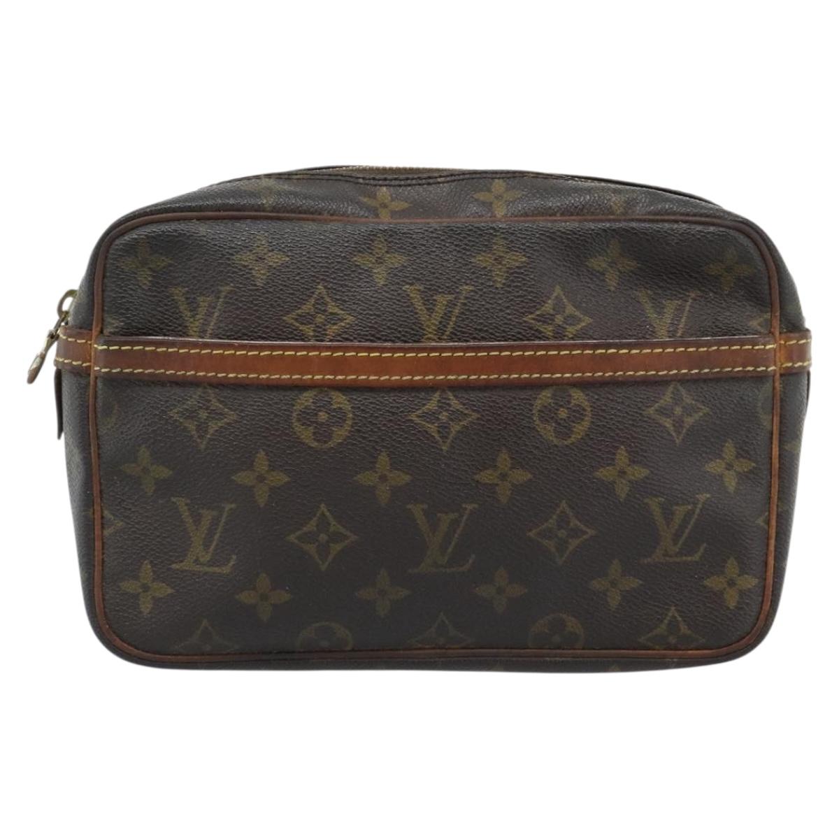 LOUIS VUITTON Monogram Compiegne 23 Clutch Bag M51847 LV Auth ka4616