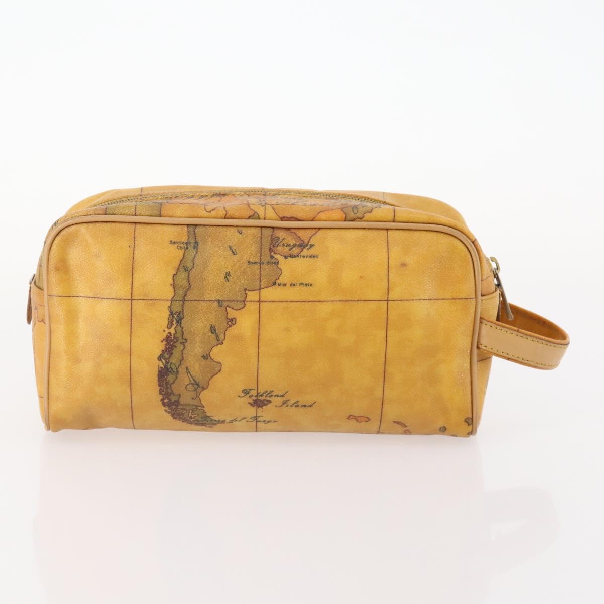 PRIMA CLASSE Hand Bag Leather PVC 3 Set Brown Gold Auth ka4627