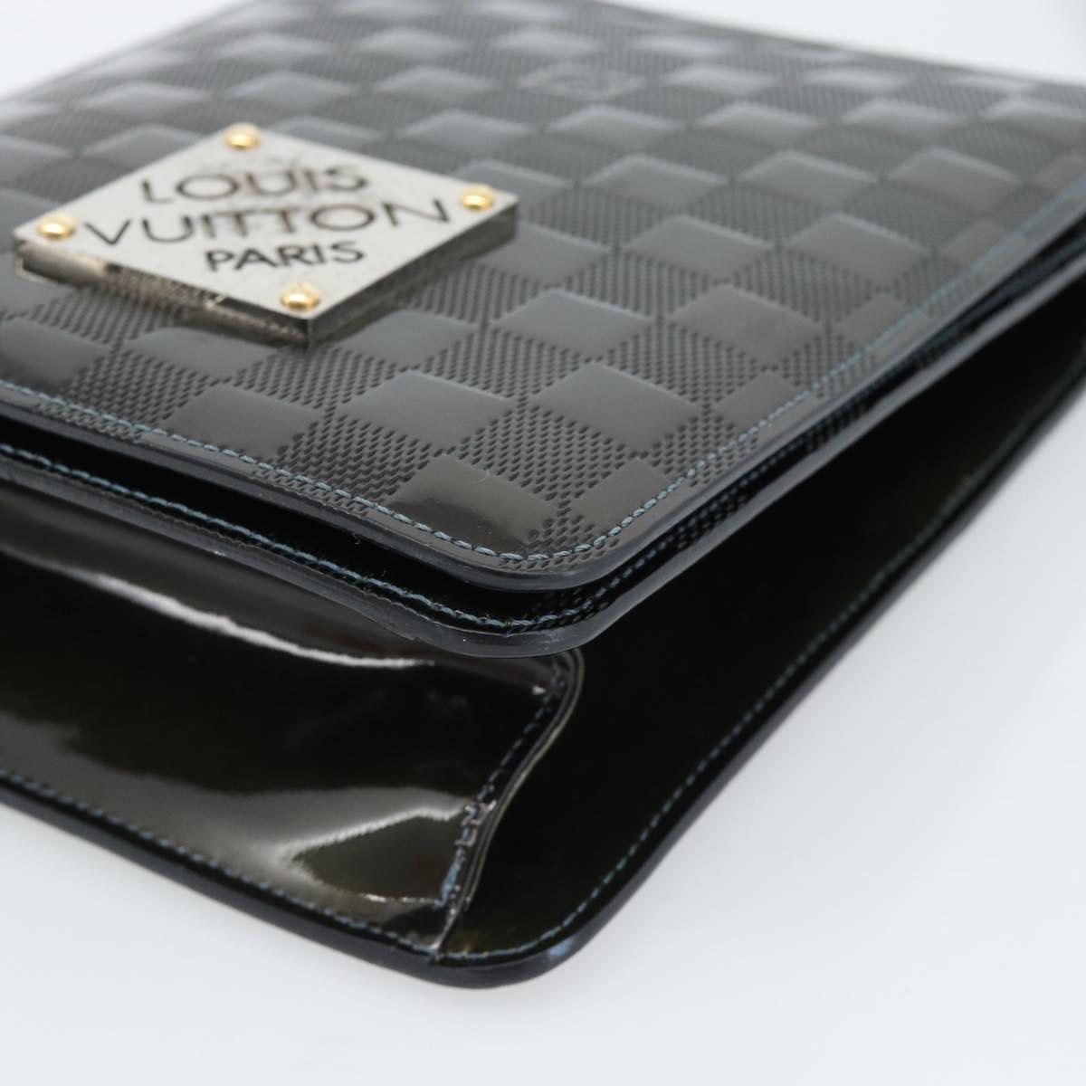 LOUIS VUITTON Damier Vernis Club Bag Green Petrol blue M92128 LV Auth ka4633