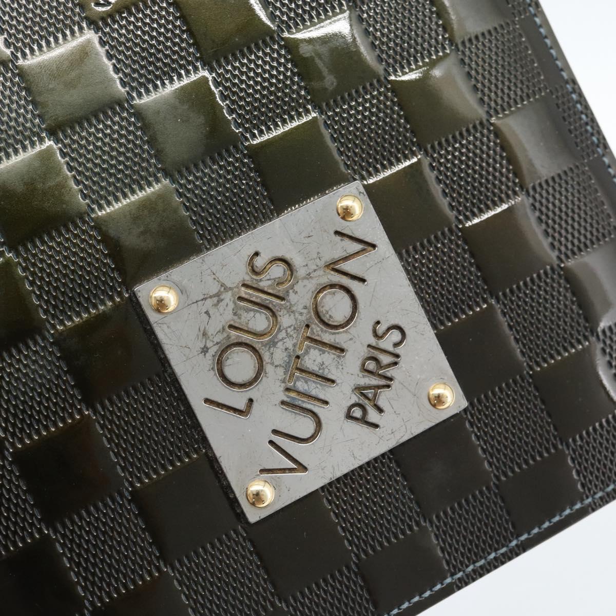 LOUIS VUITTON Damier Vernis Club Bag Green Petrol blue M92128 LV Auth ka4633