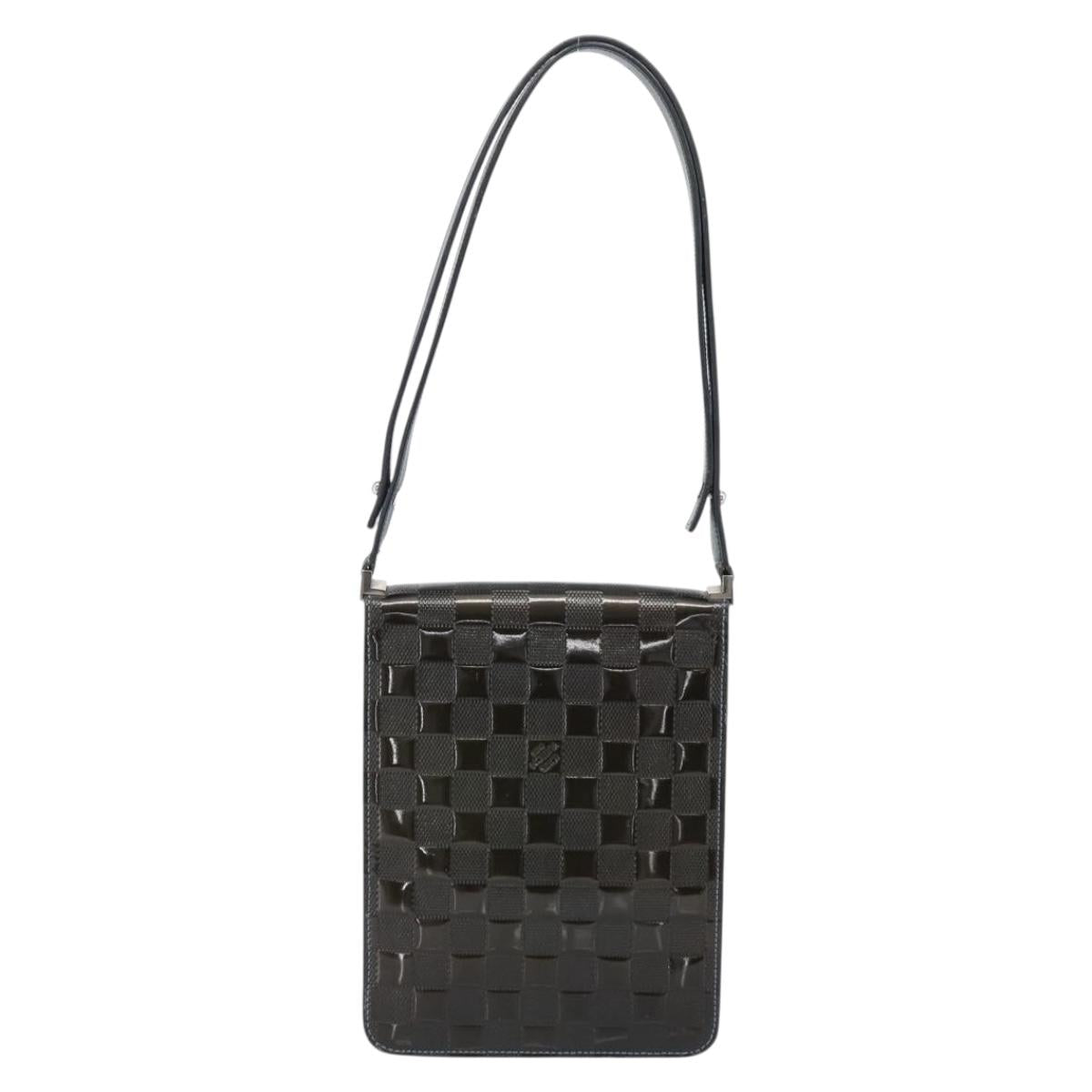 LOUIS VUITTON Damier Vernis Club Bag Green Petrol blue M92128 LV Auth ka4633