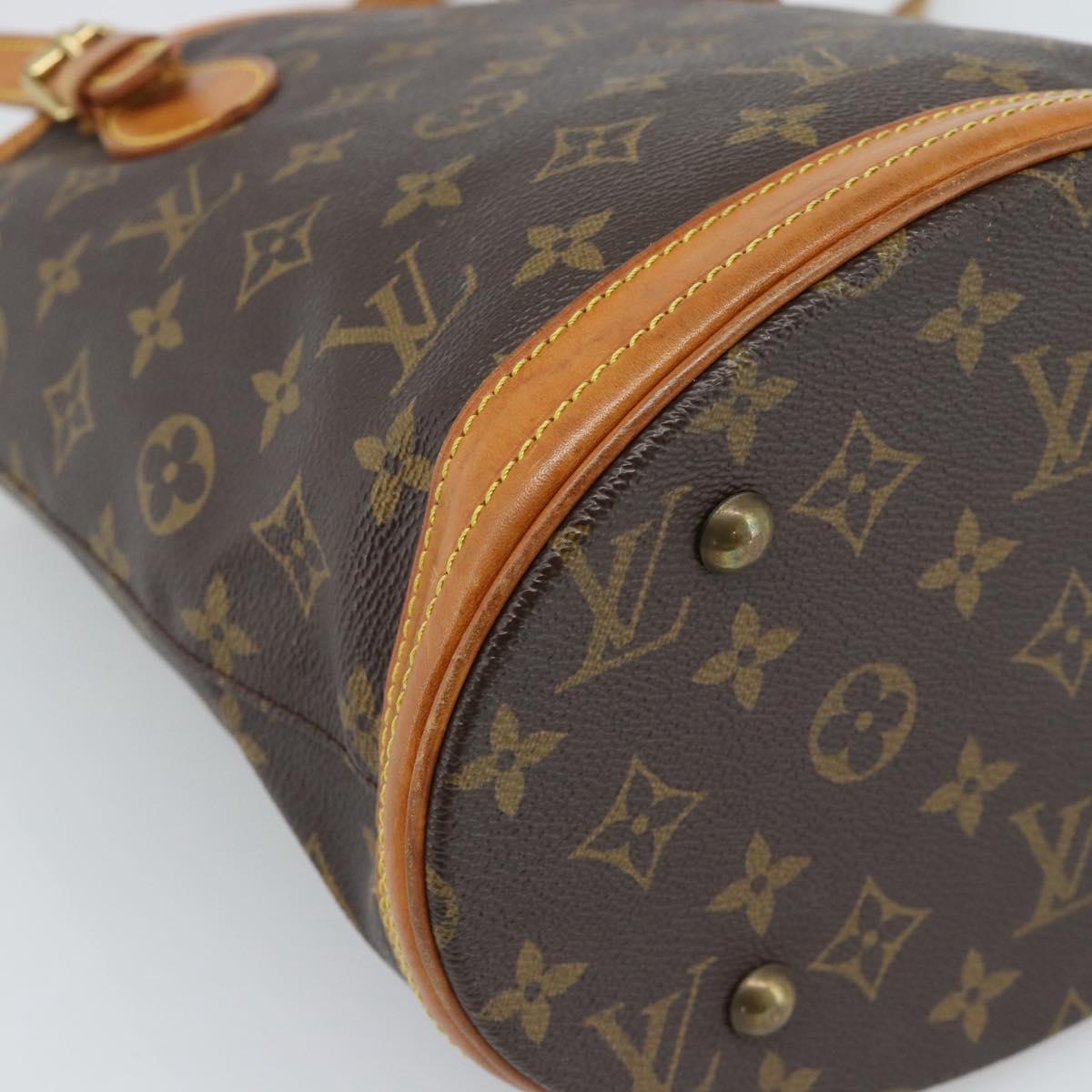 LOUIS VUITTON Monogram Bucket PM Shoulder Bag M42238 LV Auth ka4635