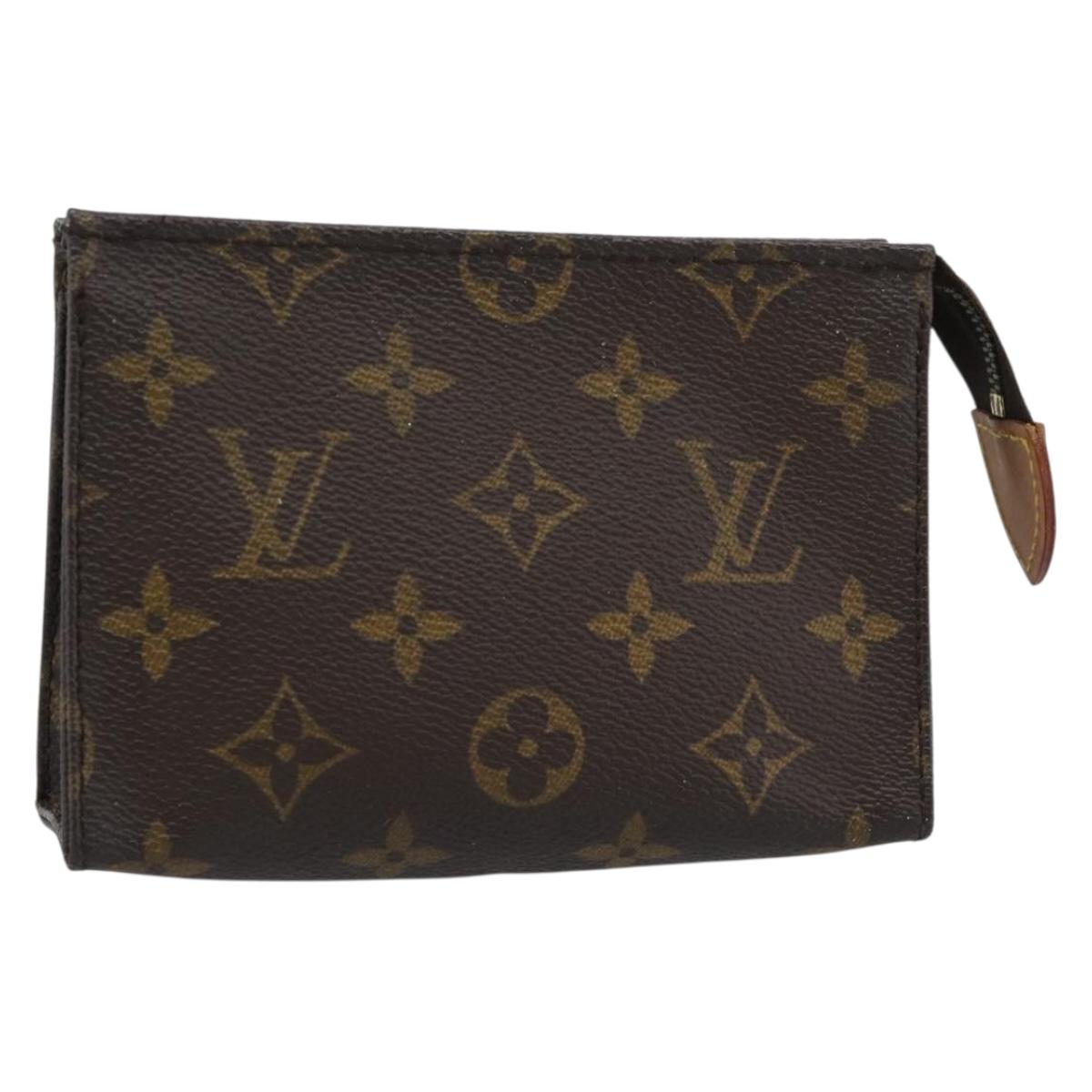 LOUIS VUITTON Monogram Poche Toilette 15 Pouch M47546 LV Auth ka4639