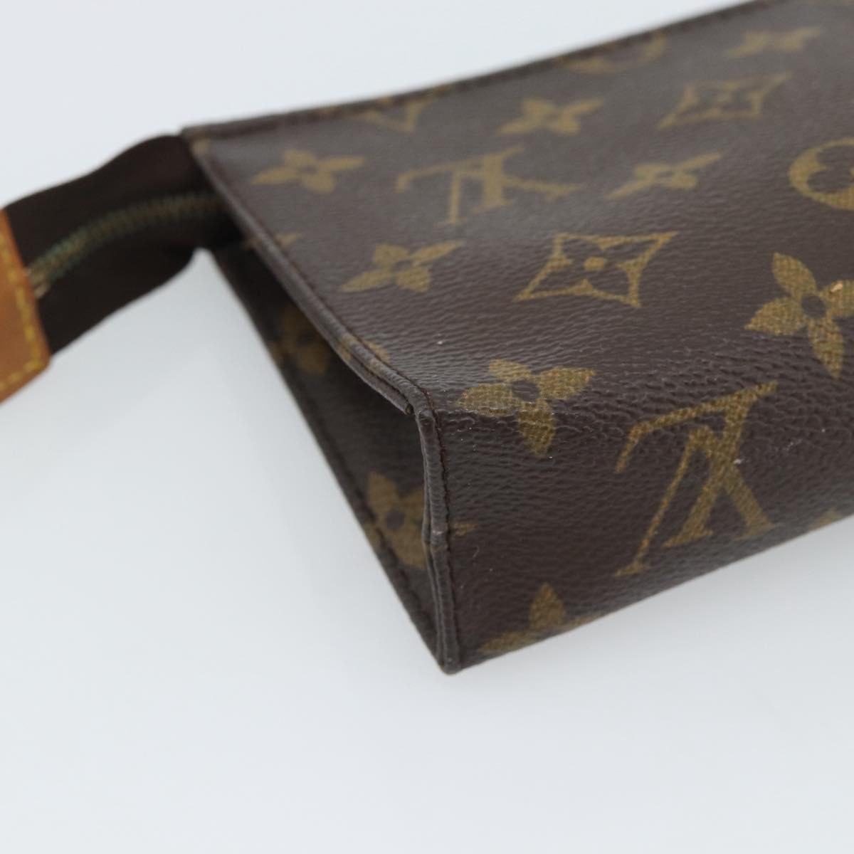 LOUIS VUITTON Monogram Poche Toilette 15 Pouch M47546 LV Auth ka4639
