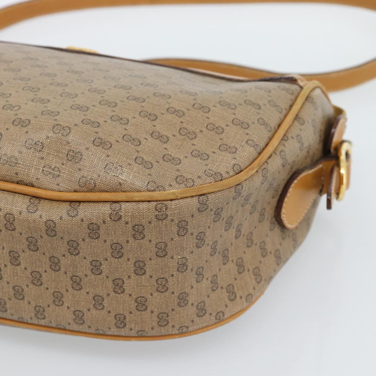 GUCCI Micro GG Supreme Web Sherry Line Bag PVC Beige 001 084 4001 Auth ka4655