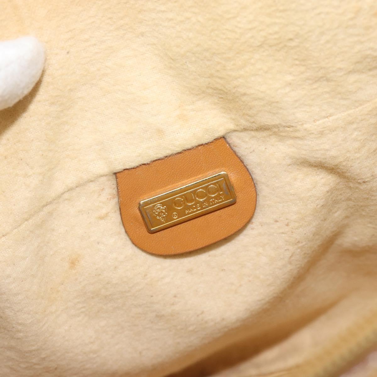 GUCCI Micro GG Supreme Web Sherry Line Bag PVC Beige 001 084 4001 Auth ka4655