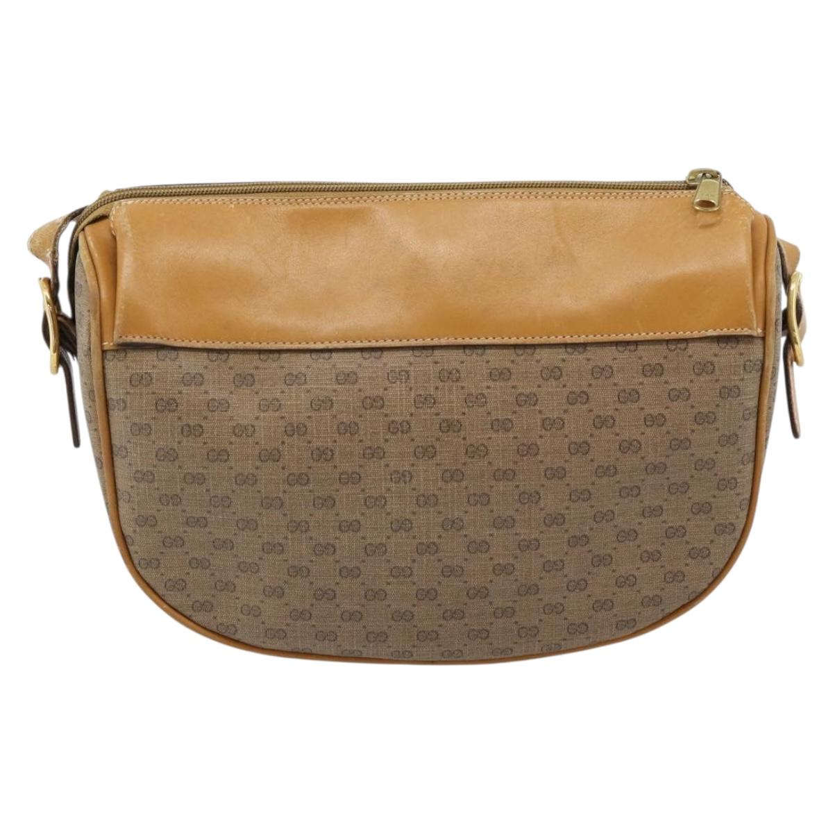 GUCCI Micro GG Supreme Web Sherry Line Bag PVC Beige 001 084 4001 Auth ka4655