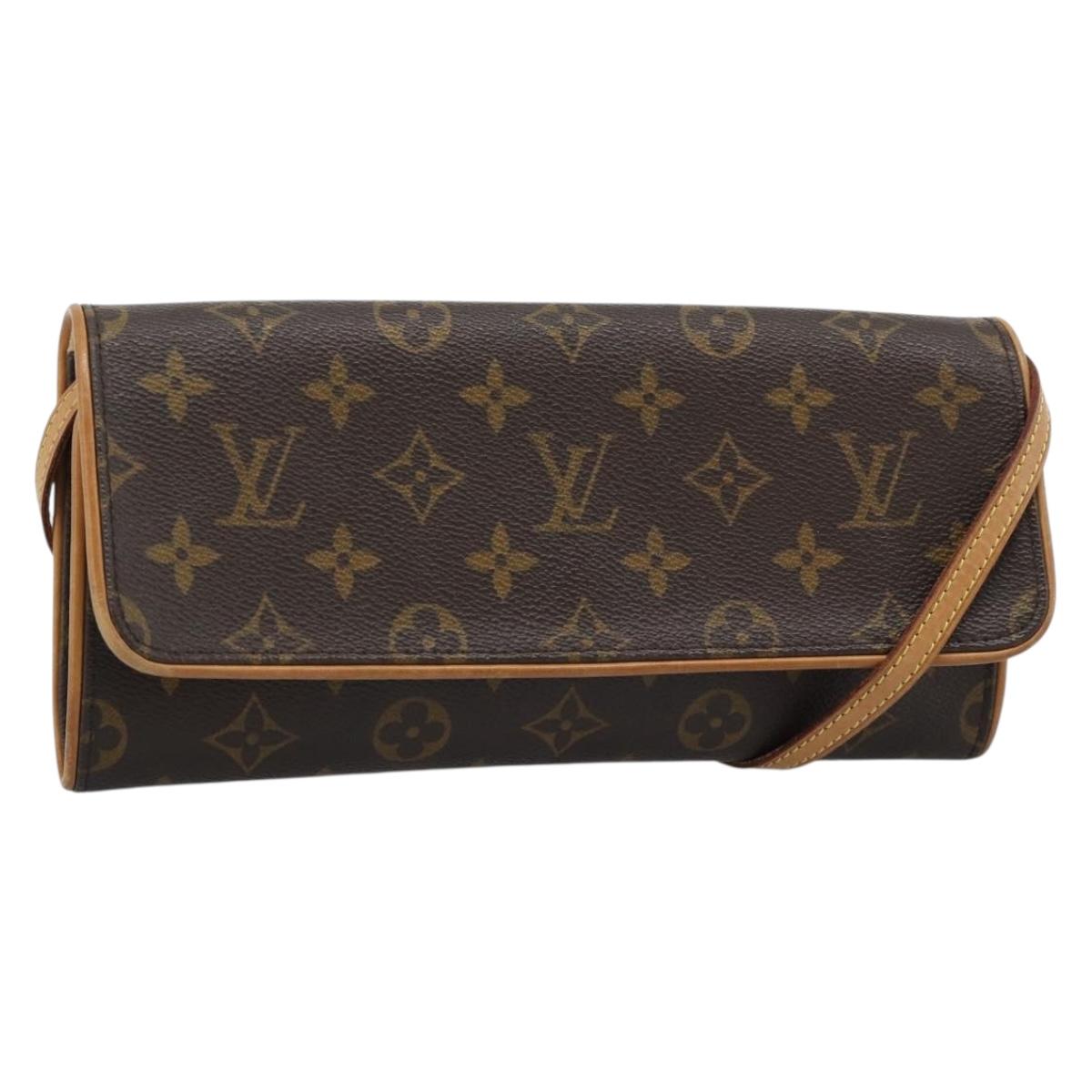 LOUIS VUITTON Monogram Pochette Twin GM Shoulder Bag M51852 LV Auth ka4656A