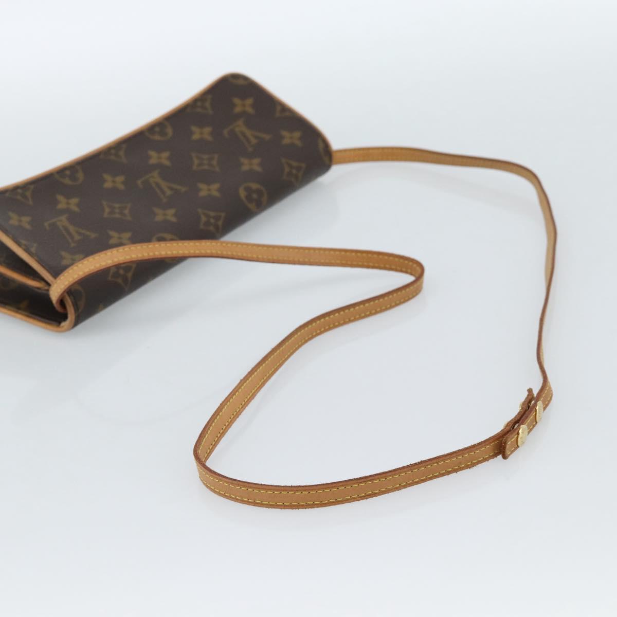 LOUIS VUITTON Monogram Pochette Twin GM Shoulder Bag M51852 LV Auth ka4656A