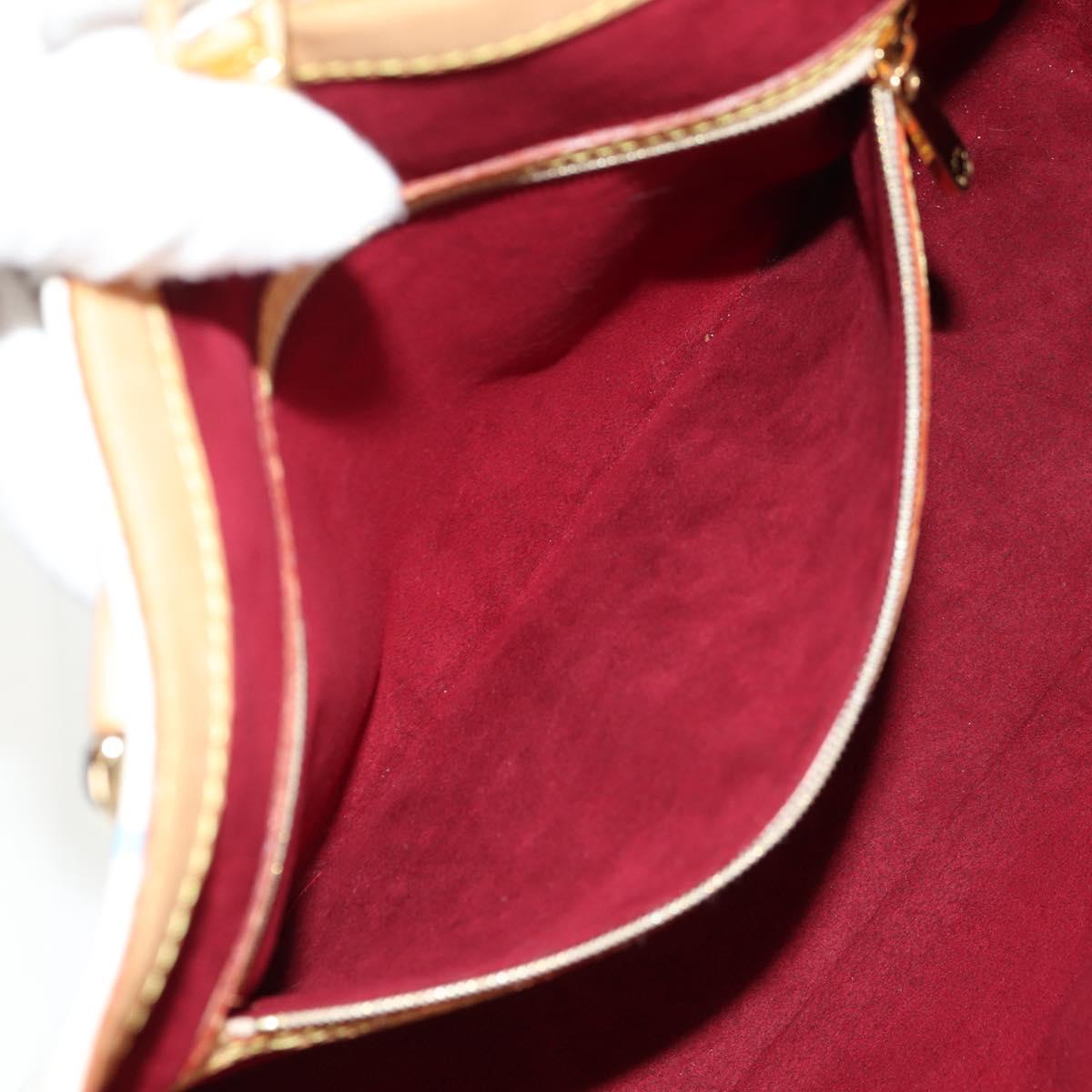 LOUIS VUITTON Monogram Multicolor Aurelia MM Tote Bag White M40094 Auth ka465V