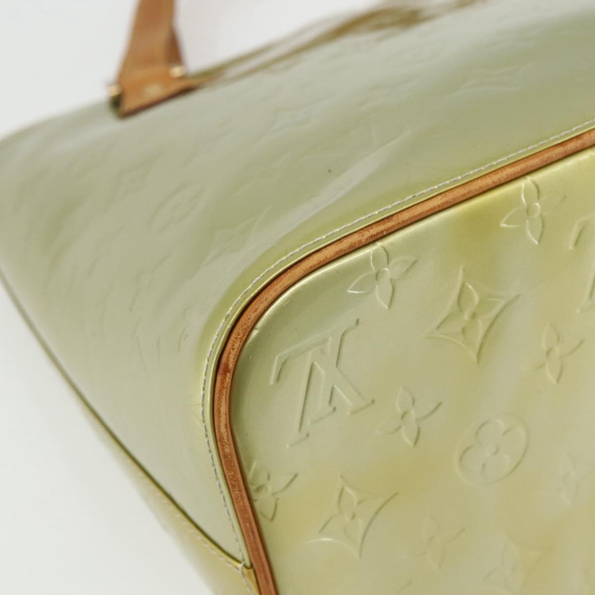 LOUIS VUITTON Monogram Vernis Houston Hand Bag Gris M91053 LV Auth ka466