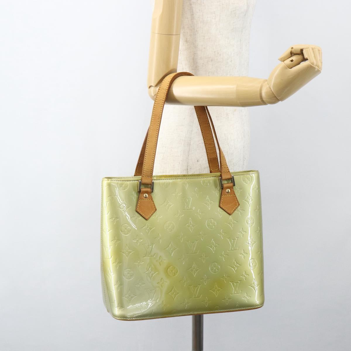 LOUIS VUITTON Monogram Vernis Houston Hand Bag Gris M91053 LV Auth ka466