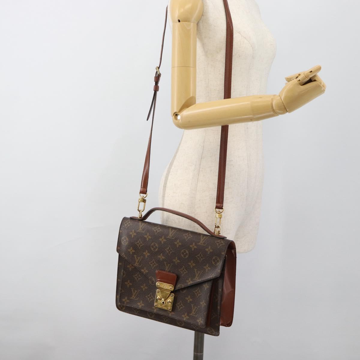 LOUIS VUITTON Monogram Monceau 28 Hand Bag M51185 LV Auth ka4666